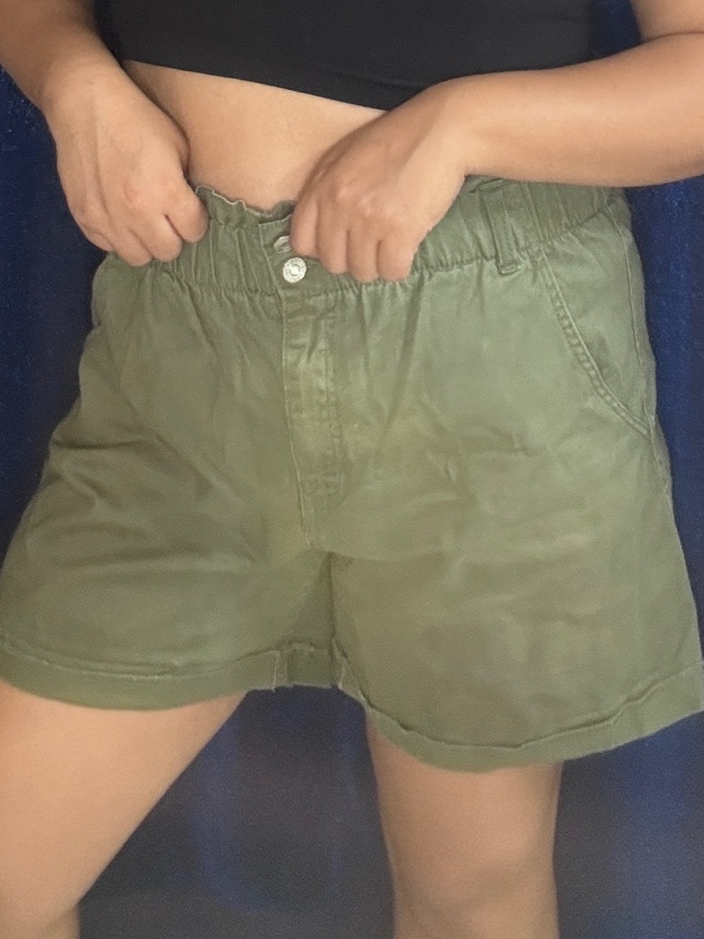 Charlotte Russe Olive Green High-Waist Casual Shorts